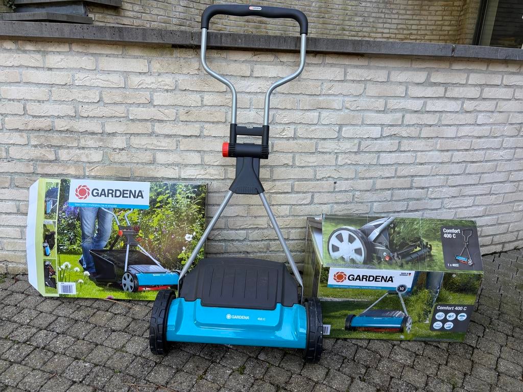 Tondeuse Gardena NEUVE 400 C avec sac de ramassage, Jardin & Terrasse, Tondeuses à gazon, Enlèvement, Comme neuf, Sac de ramassage