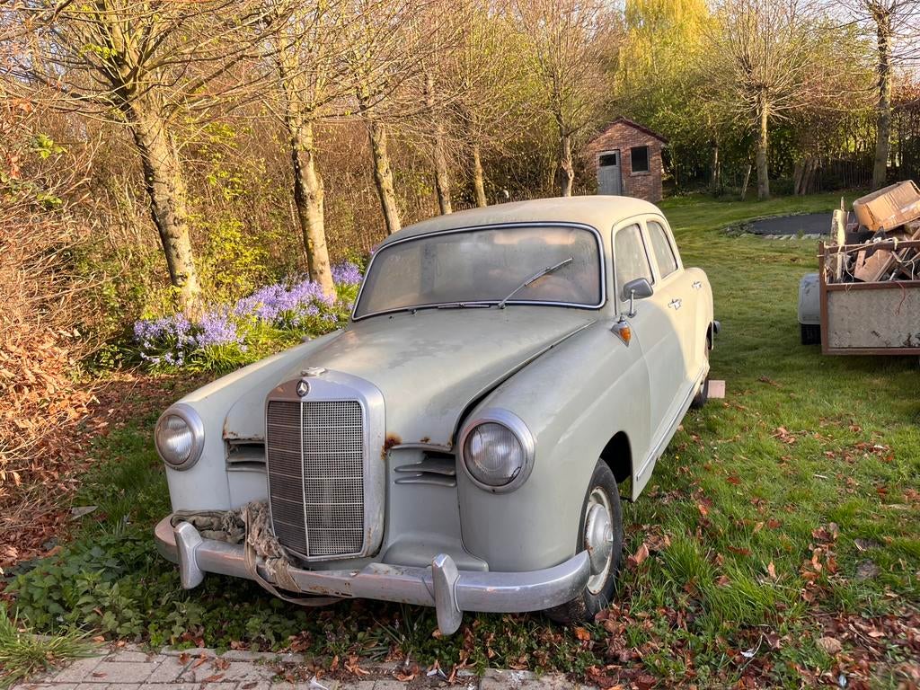 Mercedes Ponton 1955 Belgische papieren, Autos, Oldtimers & Ancêtres, Argent ou Gris, Achat, 4 portes, Autre carrosserie