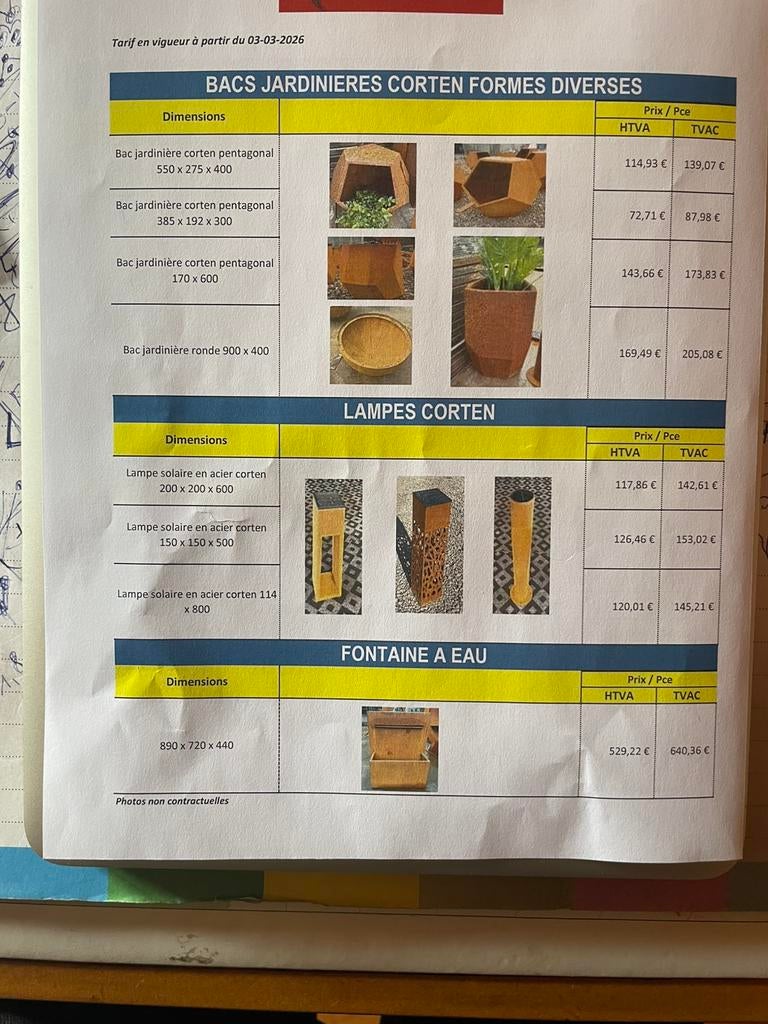 Bac jardinieres en acier corten, Jardin & Terrasse, Bacs à fleurs & Jardinières, Enlèvement