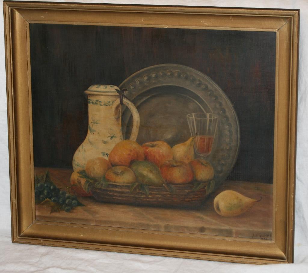 Schilderij olie op paneel 1933, Ophalen of Verzenden