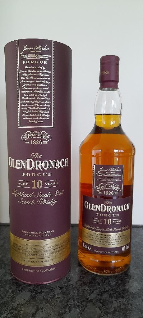 Glendronach Whisky Forque aged 10y., Collections, Vins, Neuf, Autres régions, Enlèvement ou Envoi, Pleine