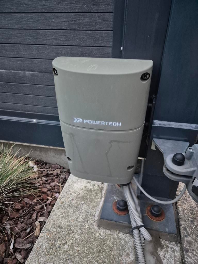 Hekopener, poortopener met sturing voor vleugelpoort, Tuin en Terras, Ophalen, Gebruikt, 100 tot 150 cm, Aluminium