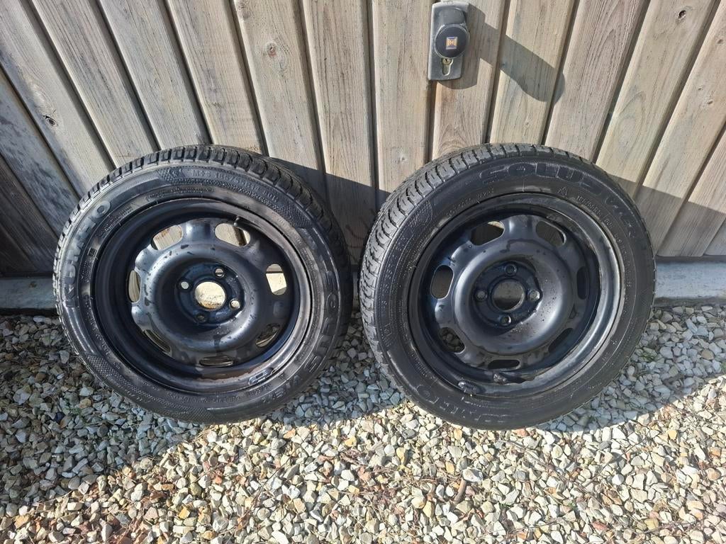 2 roues jantes acier,  pneus hiver  185 55 R14 ET43, 14 pouces, Pneus hiver, Véhicule de tourisme, 185 mm