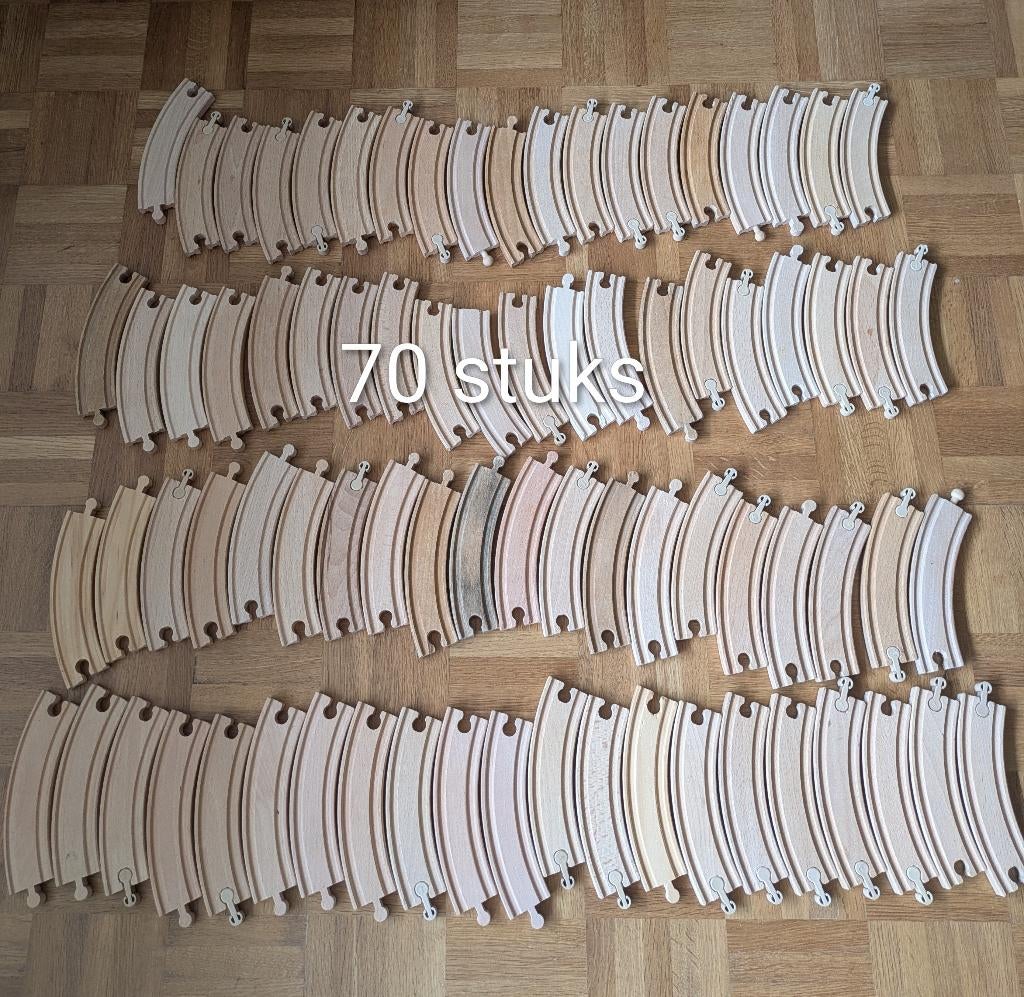 Houten treinset, Kinderen en Baby's, Ophalen, Gebruikt, Overige typen