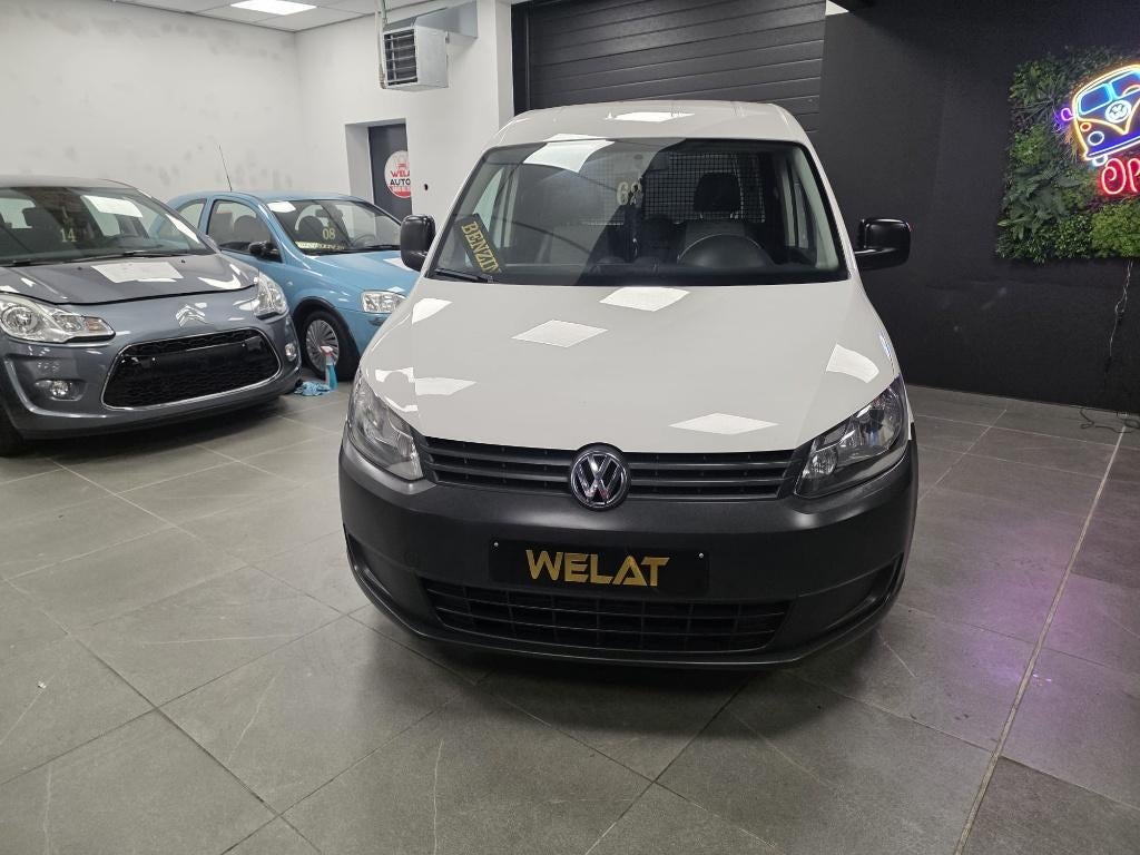 VW CADDY LICHTE VRACHT 2011 BENZINE/CARPLAY/NAVI-TOP STAAT, Auto's, Bluetooth, Caddy Combi, Wit, Grijs