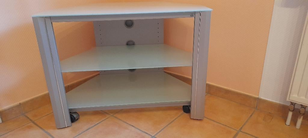 Meuble TV, Maison & Meubles, Verre, 100 à 150 cm, Enlèvement, Utilisé