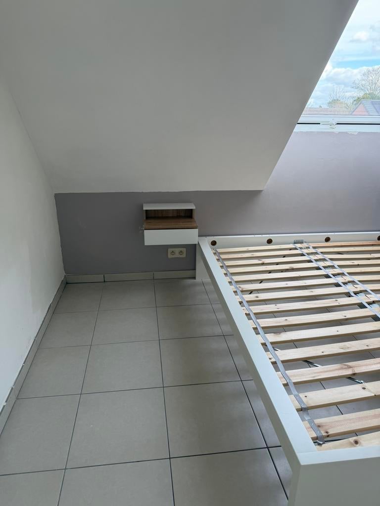 Cadre de lit avec sommier 160 x 200, Maison & Meubles, Chambre à coucher | Lits, Comme neuf, Enlèvement, 200 cm, Deux personnes