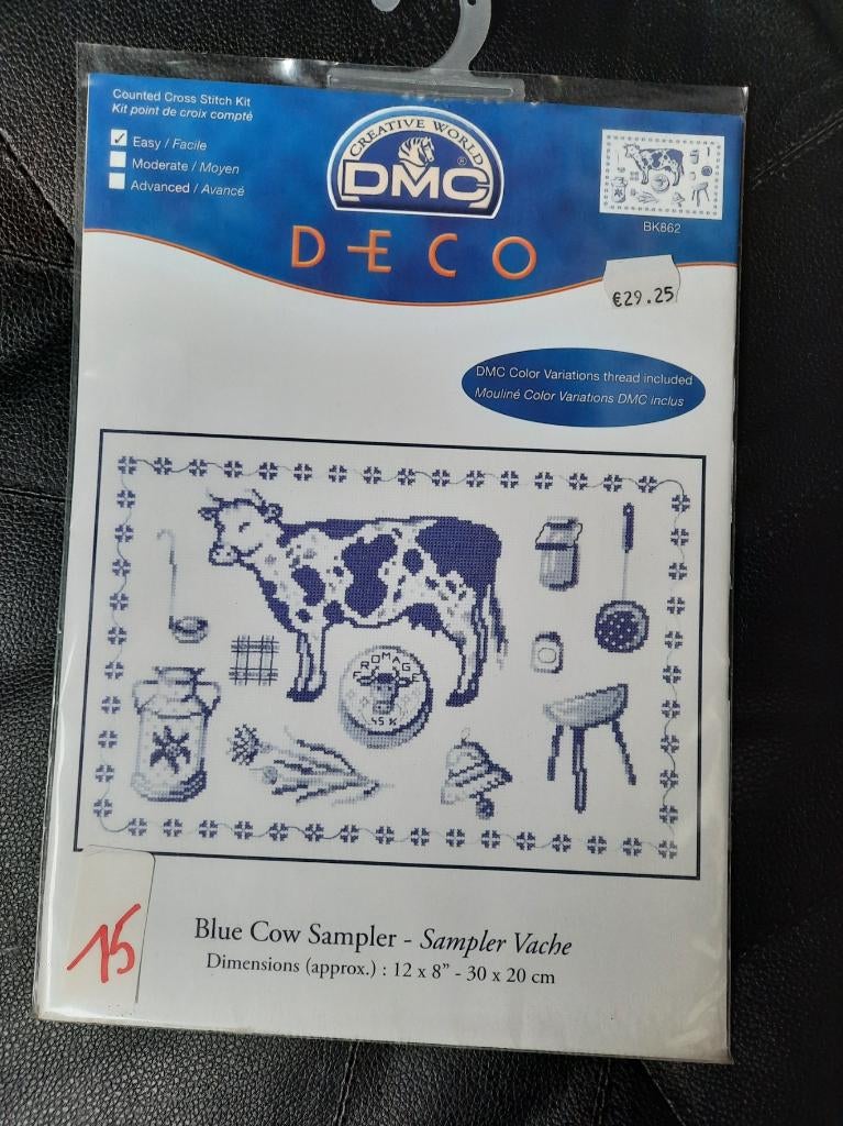 Pakket - DMC DECO - Blue Cow Sampler BK862, Ophalen of Verzenden, Nieuw, Borduurpakket