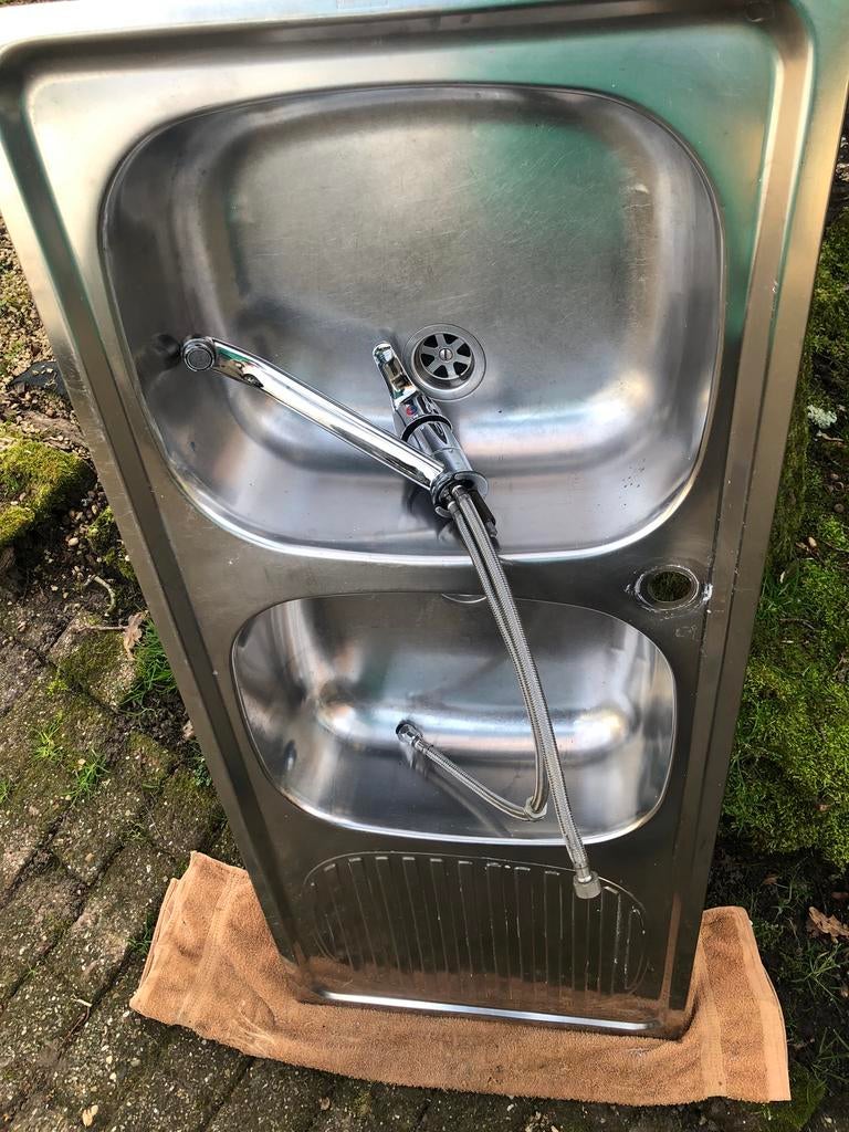 Dubbele afwasbak, Huis en Inrichting, Keuken | Keukenelementen, Ophalen