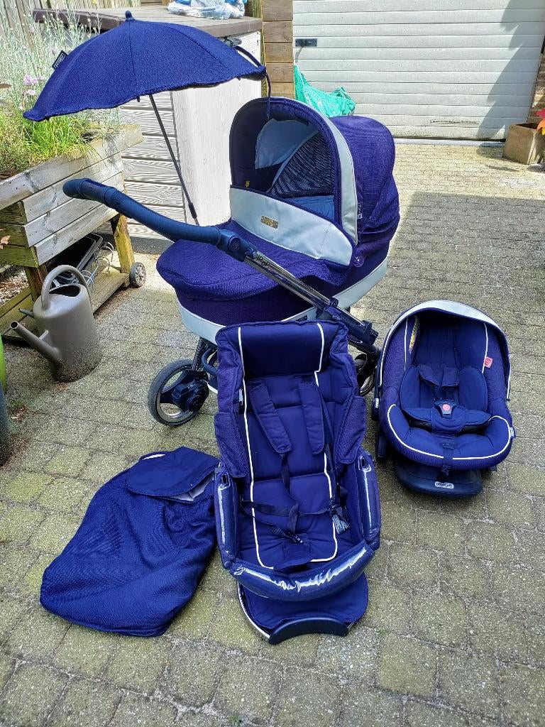 Bebecar kinderwagen combinatie + toebehoren, Kinderen en Baby's, Gebruikt, Verstelbare duwstang, Ophalen, Kinderwagen