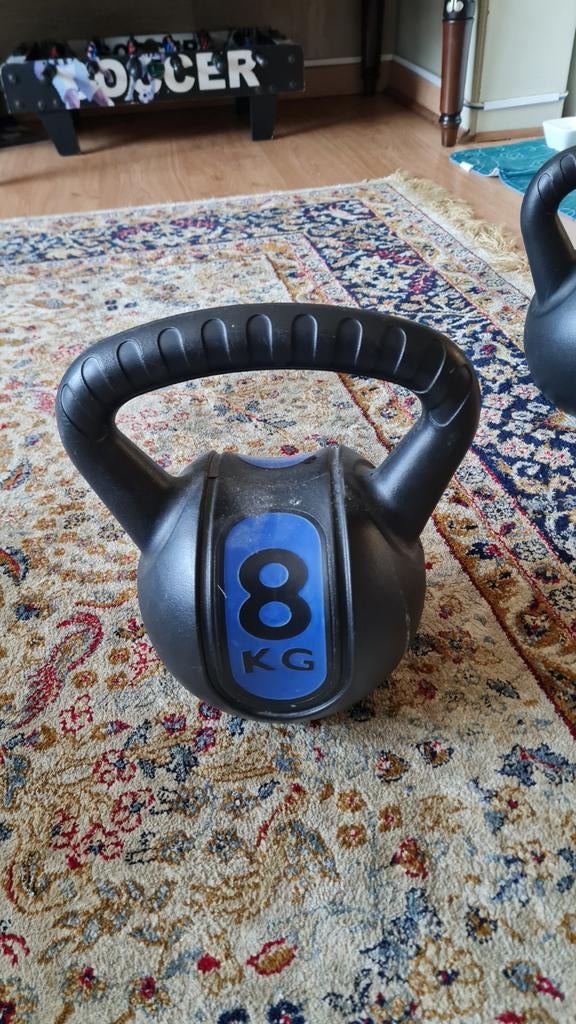 Kettlebell 2x 8kg poids du musculation, Sport en Fitness