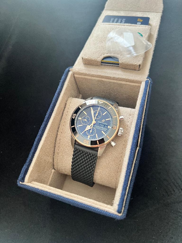 Breitling Superocean Héritage 44 Or rose Chrono NEUVE 2025, Breitling, Or, Enlèvement, Autres matériaux