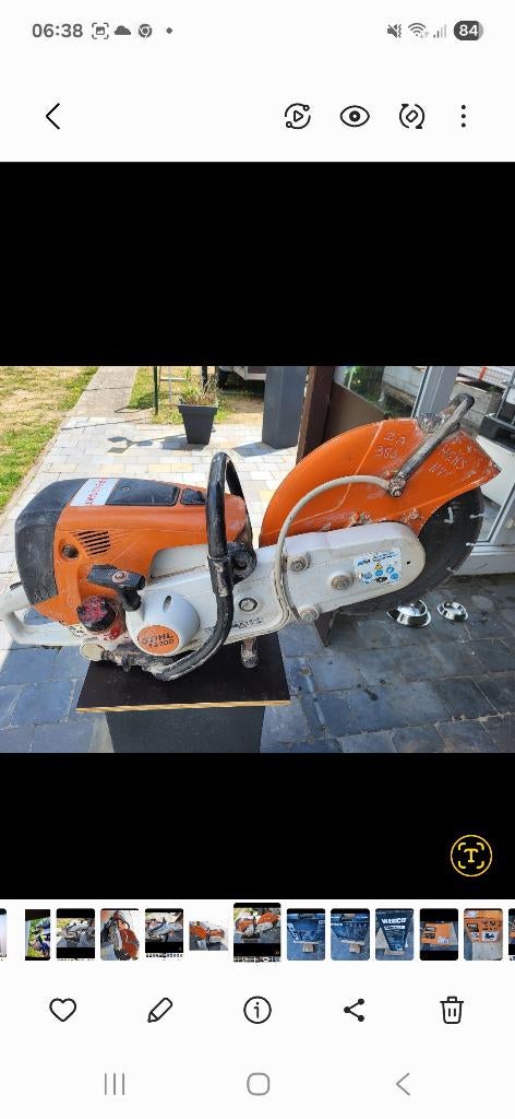 Stihl ts 700, Ophalen