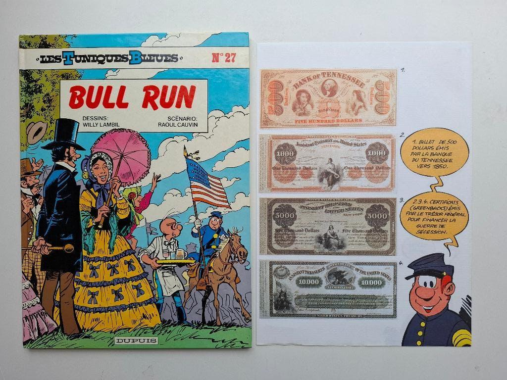LES TUNIQUES BLEUES TOME 27 "BULL RUN" EO + PLANCHE BILLETS, Livres, Une BD, Enlèvement ou Envoi, Comme neuf