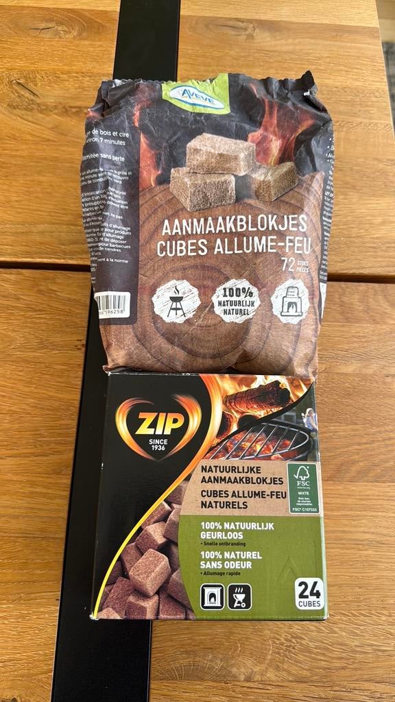 Natuurlijke aanmaakblokjes voor BBQ, Tuin en Terras, Ophalen of Verzenden, Zo goed als nieuw