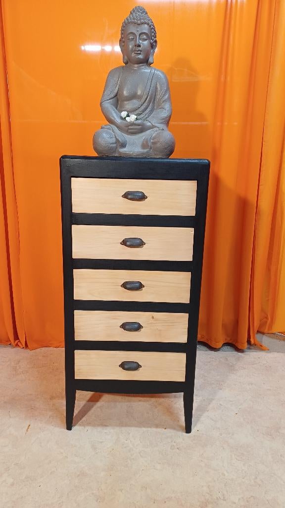 Meuble tiroirs Meuble de métier relooké, Antiquités & Art, Curiosités & Brocante, Enlèvement