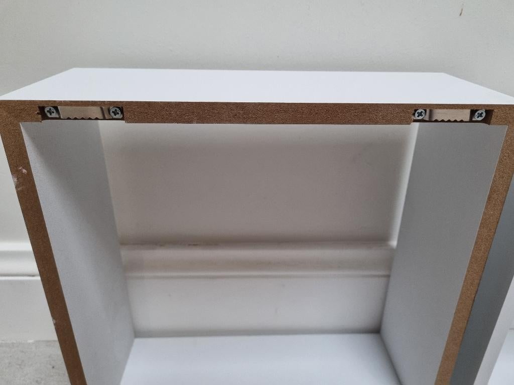 Set van 3 witte wandplanken, Ophalen, Gebruikt