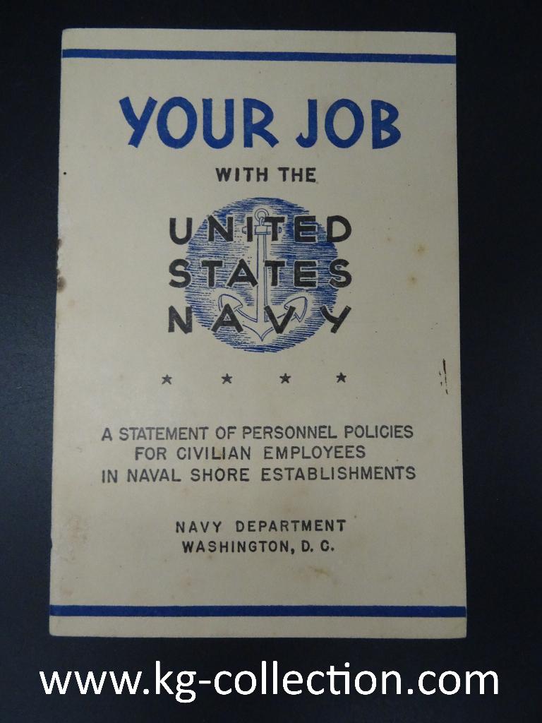 Your job with the United States Navy ww2 boekje, Ophalen of Verzenden, Overige soorten, Boek of Tijdschrift