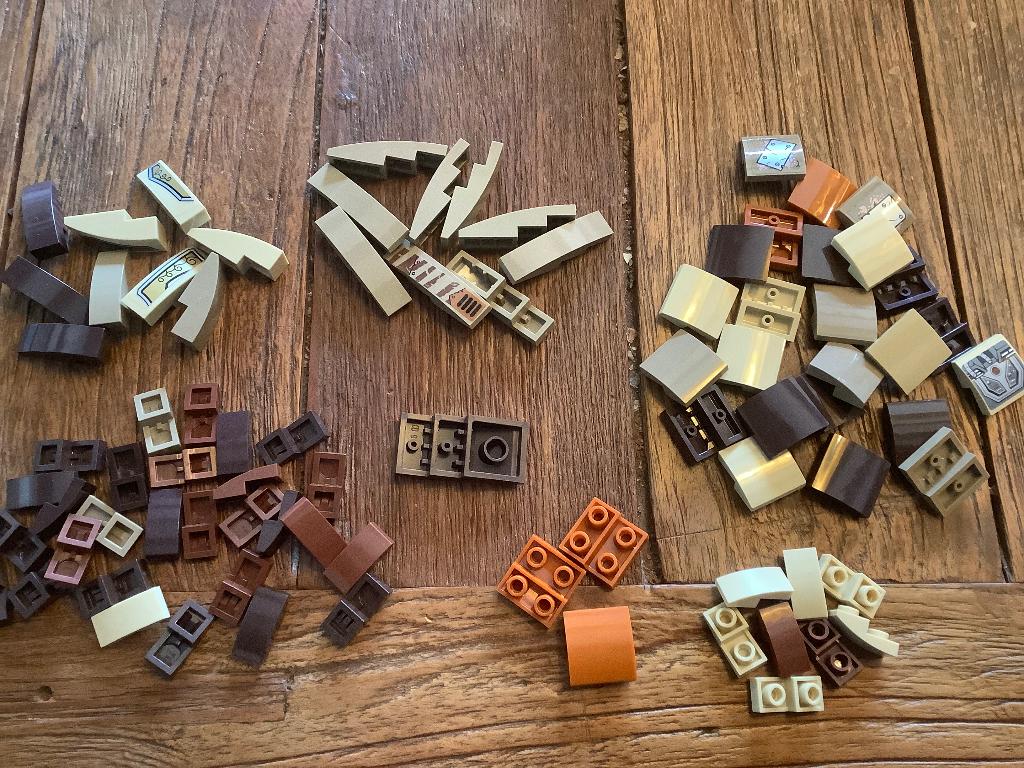 Lego slopes Curved natuurkleuren 83 st / 635-4, Ophalen of Verzenden, Zo goed als nieuw, Losse stenen, Lego