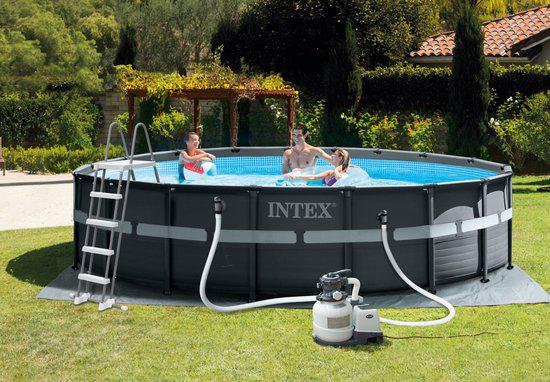 Piscine ronde Intex, Jardin & Terrasse, Piscines, 300 cm ou plus, Rond, Enlèvement, Utilisé
