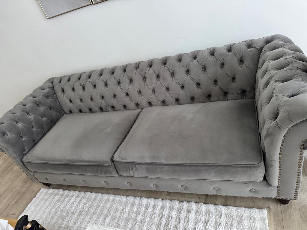 Zetel, Huis en Inrichting, Zetels | Zetels, Ophalen, Gebruikt, Driepersoons, Rechte bank