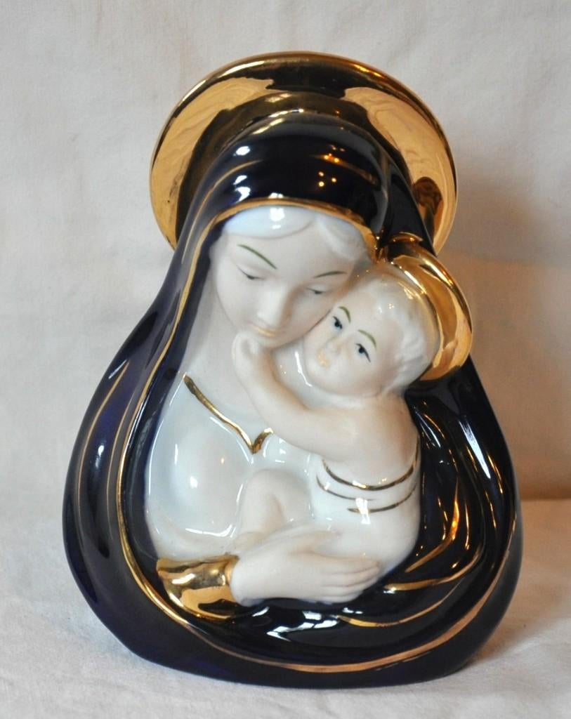 buste vierge a l'enfant en porcelaine, Enlèvement ou Envoi
