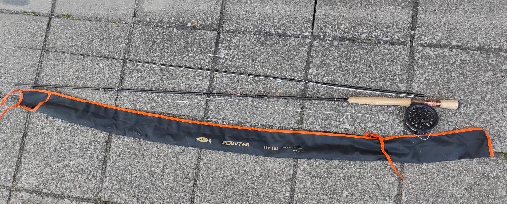 Canne à mouche avec moulinet, Enlèvement, Utilisé, Canne à lancer