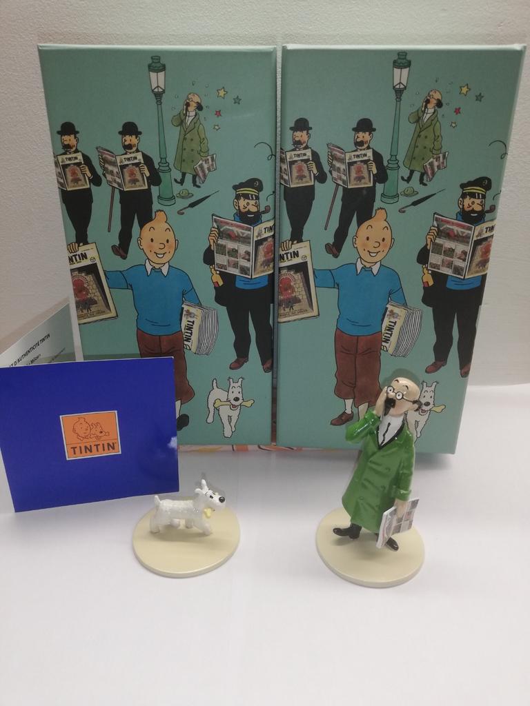 Figurine Tintin, Tournesol+Milou "Lisez Tintin", Enlèvement ou Envoi, Tintin