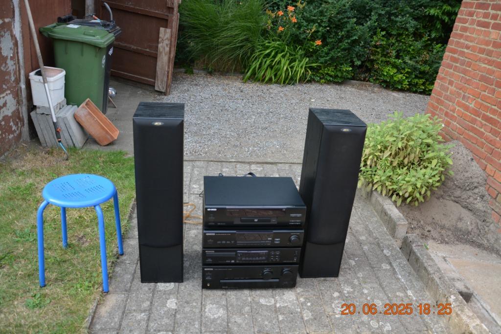 Stereketen kenwood met 4 losse en stapelbare elementen, Autres marques, Haut-parleurs, Comme neuf, Enlèvement