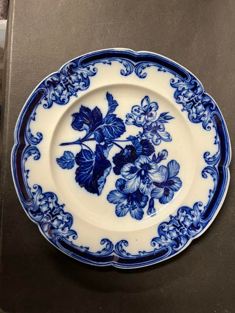 Assiette bleue Copeland Flow, Antiquités & Art, Enlèvement
