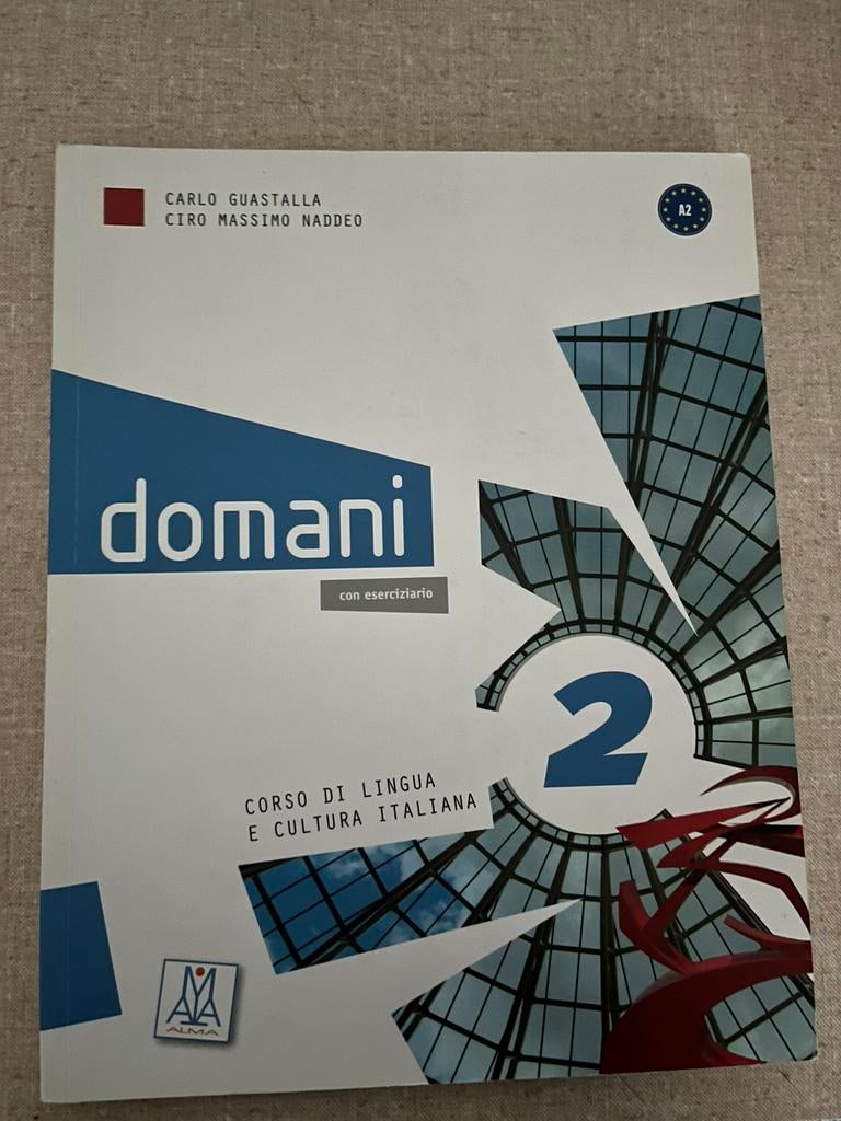 Domani 2 corso di lingua e cultura italiana, Ophalen of Verzenden, Zo goed als nieuw