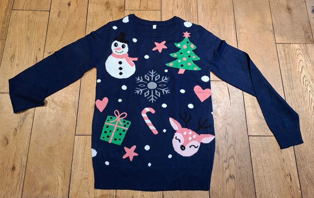 Pull de Noël bleu marine taille S, Enlèvement ou Envoi, Bleu