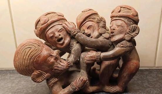 Statue érotique en céramique Maya Inca, Antiquités & Art, Enlèvement ou Envoi