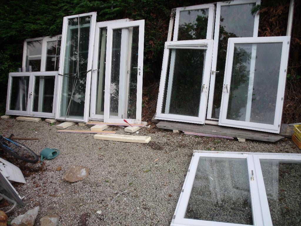 fenêtres et portes en aluminium PVC utilisées, Bricolage & Construction, Châssis & Portes coulissantes, Synthétique, Enlèvement