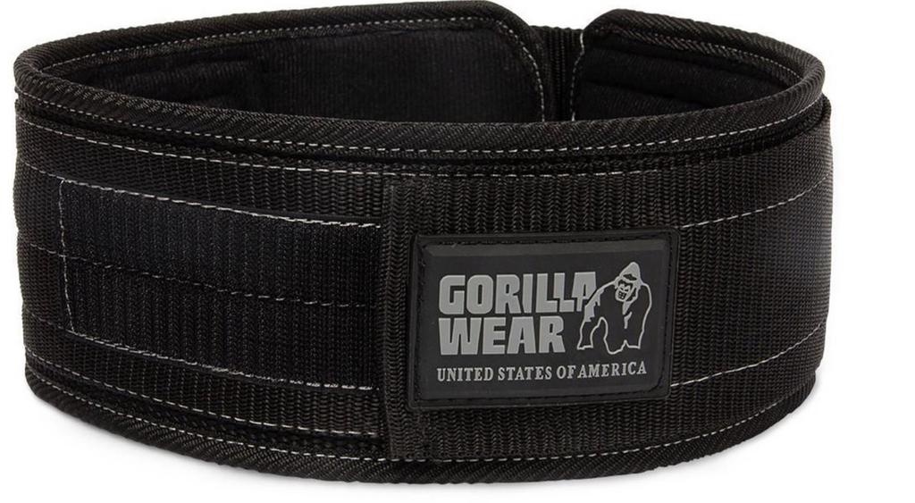 Gorilla Wear 4 inch Nylon Belt - Lifting Belt - S/M - Zwart, Ophalen, Zo goed als nieuw