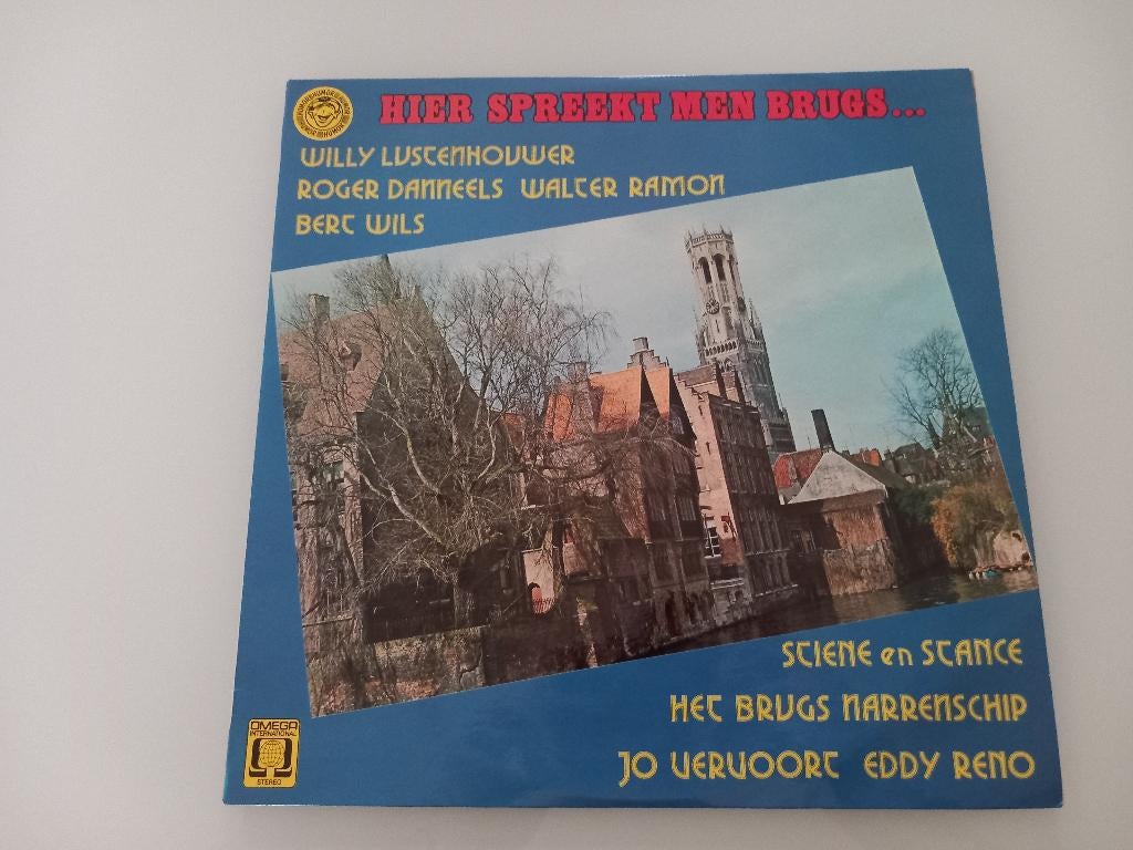 Vinyl LP Hier spreekt men Brugs Dialect Lustenhouwer Folk, Cd's en Dvd's, Ophalen of Verzenden, 12 inch, Streekmuziek