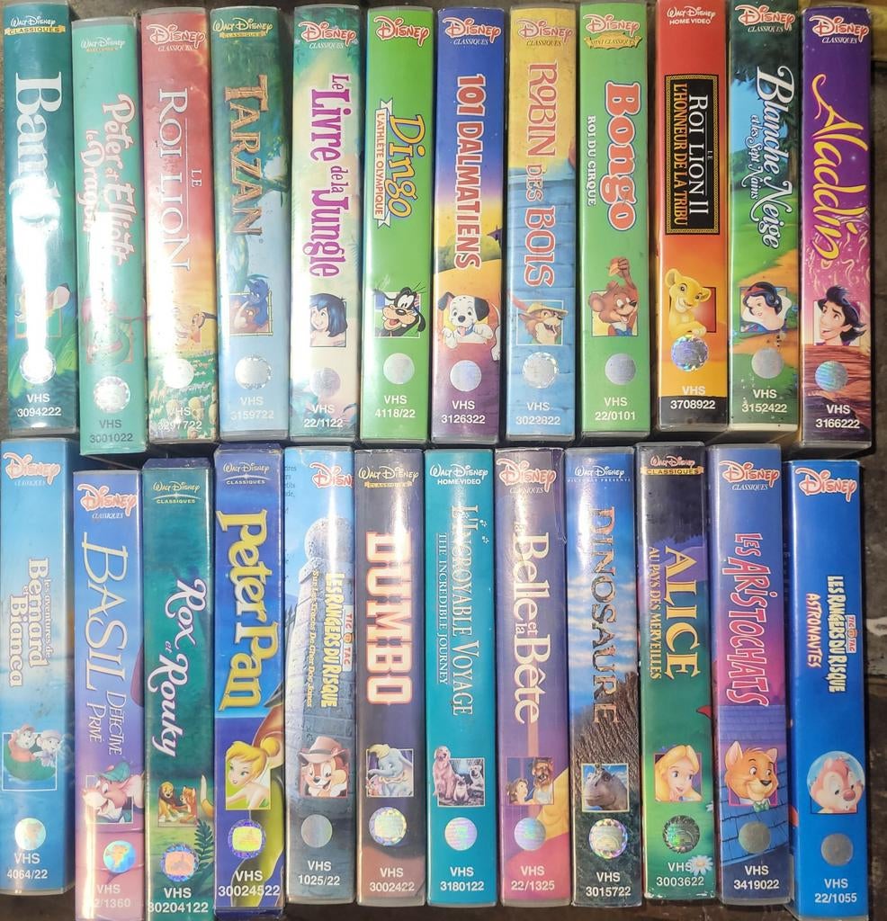 Lot cassettes vhs Disney, Enlèvement