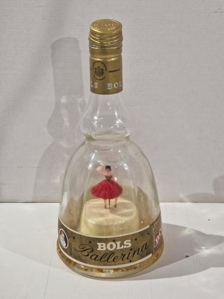 Bols ballerina fles . dansende danseres ballerina . Dansend, Verzamelen, Wijnen, Gebruikt, Ophalen of Verzenden