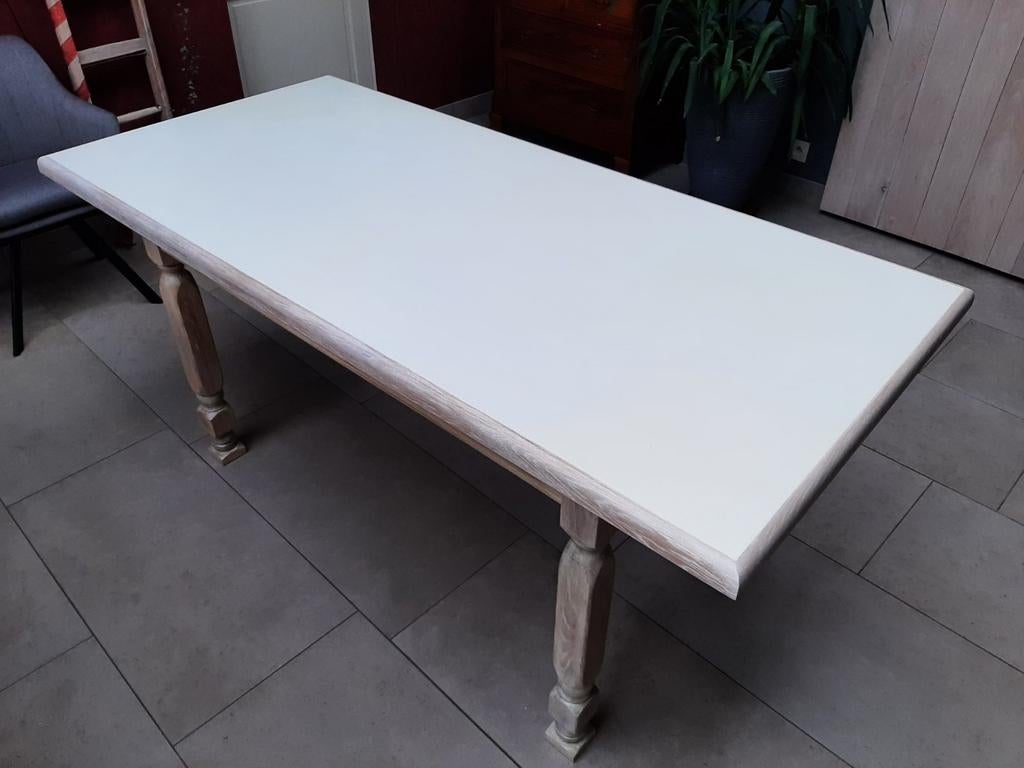 Table en chêne de style champêtre, Maison & Meubles, Enlèvement, Comme neuf