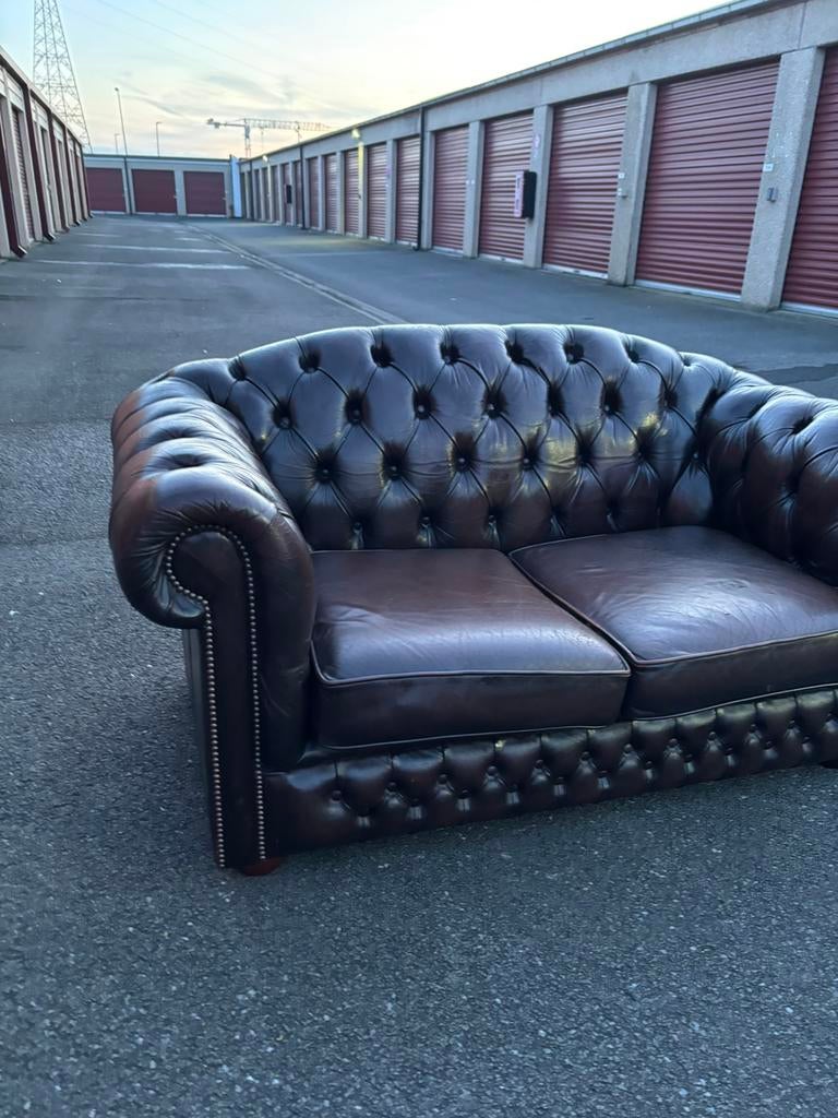 Canape Chesterfield 2 places, Trois personnes, Enlèvement ou Envoi, 150 à 200 cm, Comme neuf