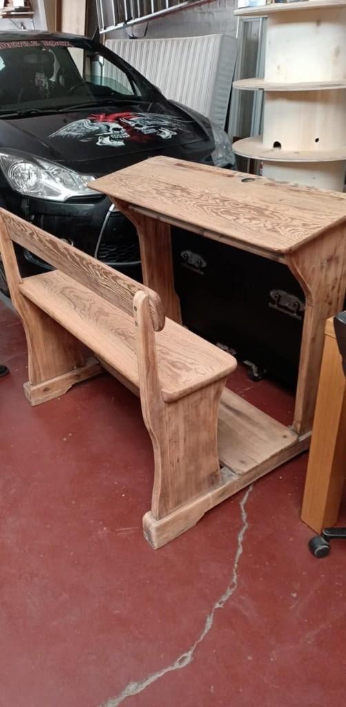 antieke schoolbank, Ophalen