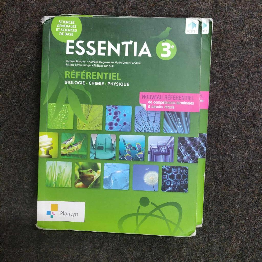 Essentia 3e référentiel Bio, Chimie, Physique enseignement s, Livres, Enlèvement, Utilisé, Secondaire, Physique