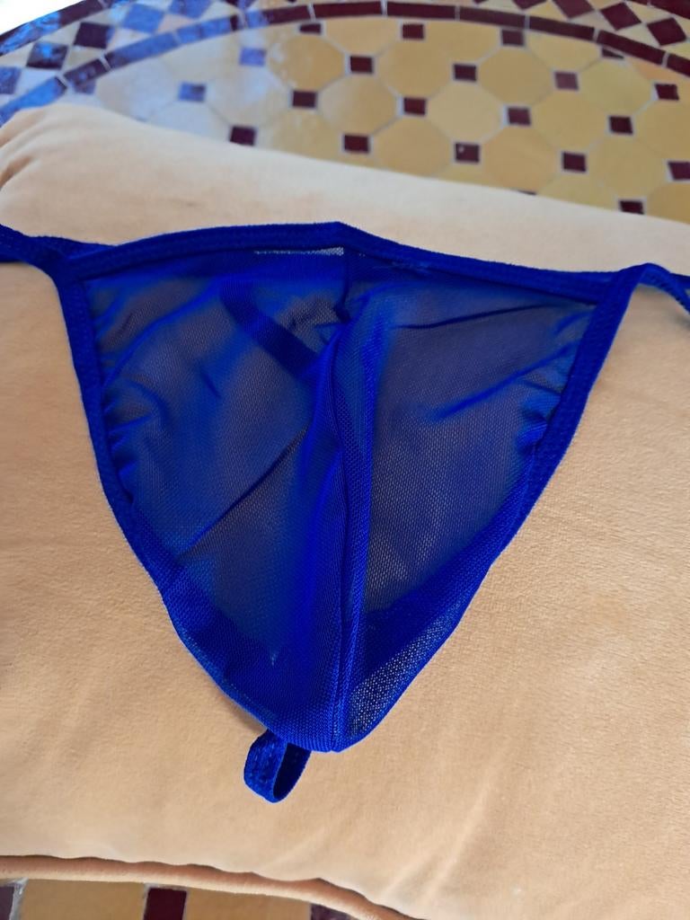 Superbe String Bleu pour Homme Sexy Taille Unique, Enlèvement, Bleu