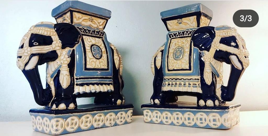 Olifant plantentafel, Antiek en Kunst, Antiek | Keramiek en Aardewerk, Ophalen of Verzenden