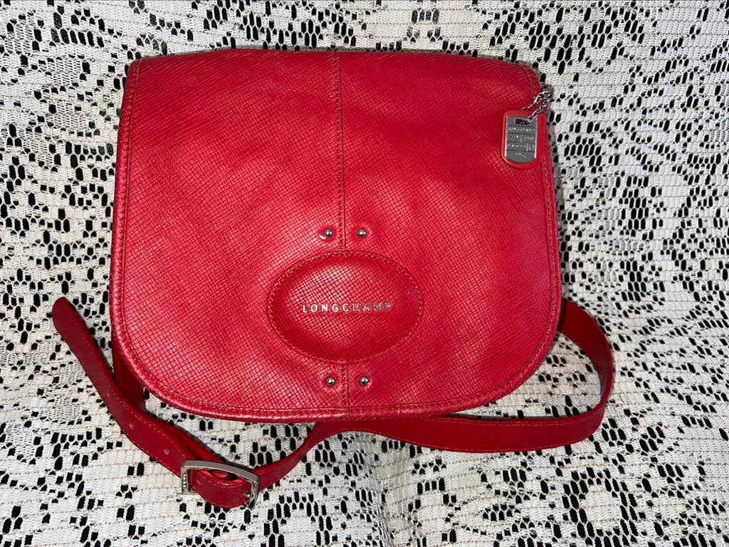 Sac bandoulière LONGCHAMP Quadri rouge, Enlèvement ou Envoi, Rouge, Cuir