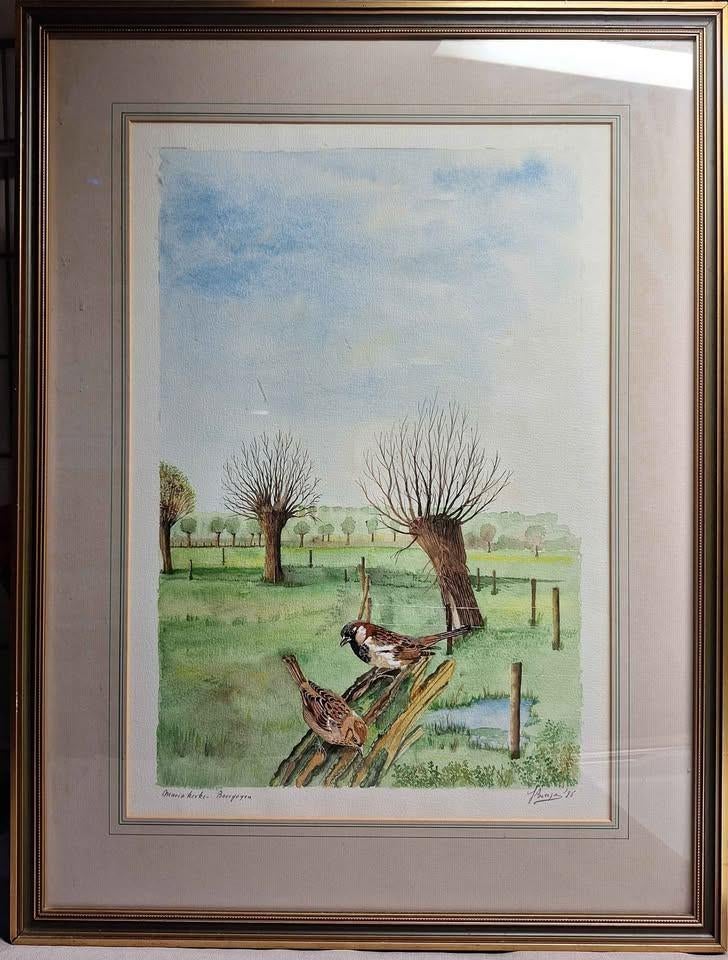 Bourgoyen Gent - Aquarel schilderij, Enlèvement ou Envoi