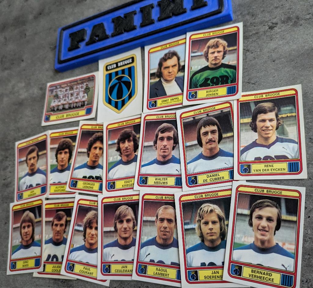 PANINI FOOTBALL 79 CLUB BRUGGE 18X STICKERS 1979, Verzenden, Zo goed als nieuw