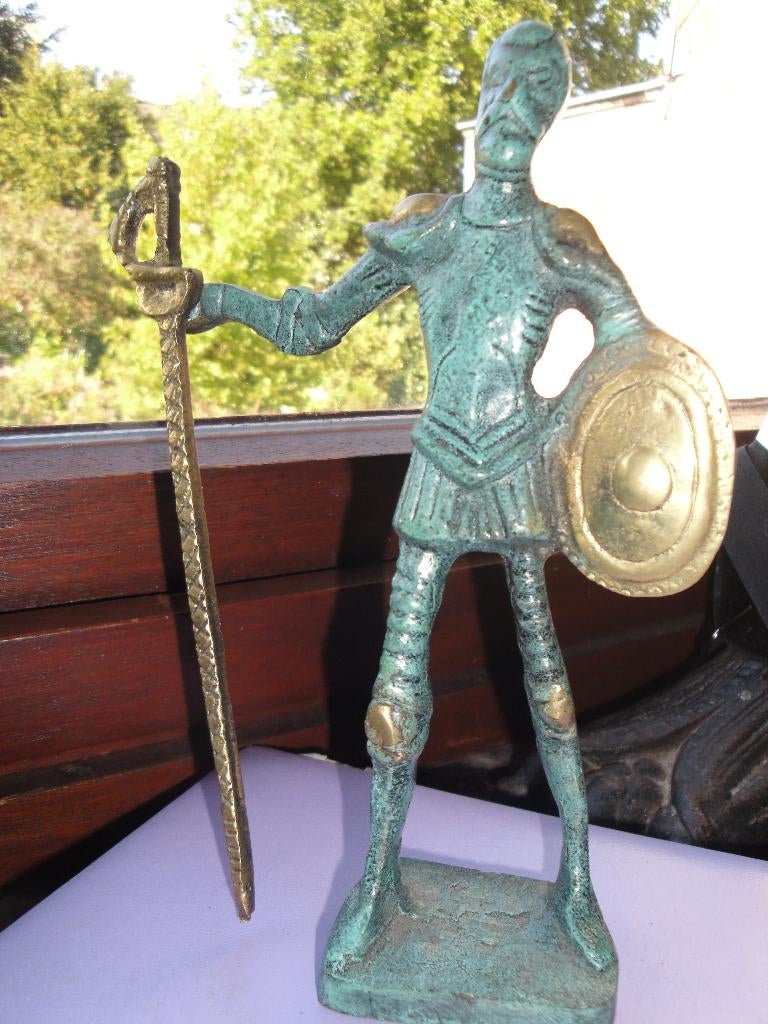 Messing krijgsman, Verzamelen, Militaria | Algemeen, Ophalen, Overige soorten, Miniatuur of Beeldje