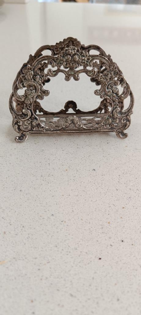 Zilveren servethouder, Antiek en Kunst, Ophalen of Verzenden