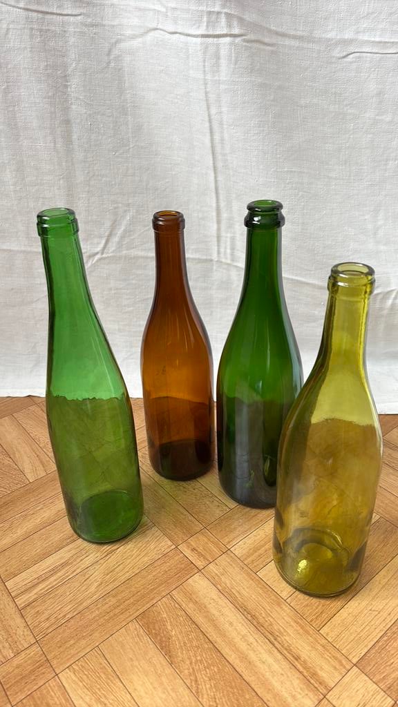 Lege wijnflessen - groen en bruin, Verzamelen, Ophalen, Gebruikt